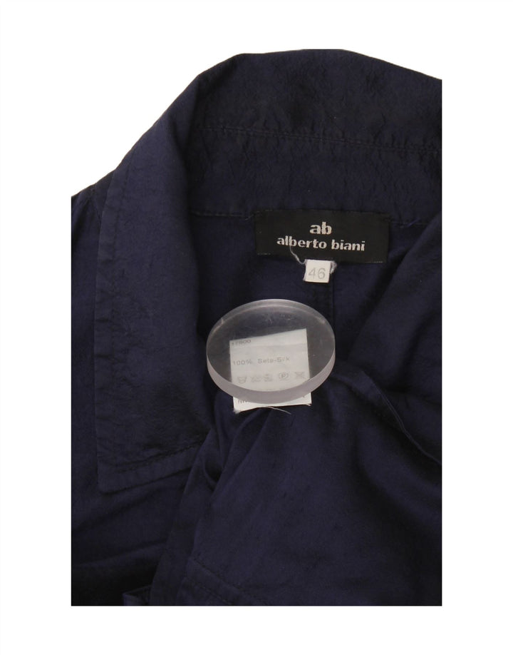 Alberto Biani Γυναικείο Bomber Jacket IT 46 Large Navy Blue Silk