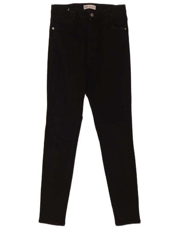 Zara Γυναικείο Skinny Jeans EU 38 Small W28 L29 Μαύρο βαμβακερό