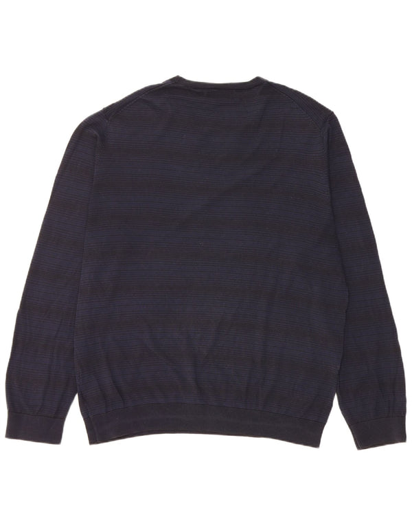 Marks & Spencer Ανδρικό πουλόβερ με αυτόγραφο Crew Neck Jumper Large Navy Blue