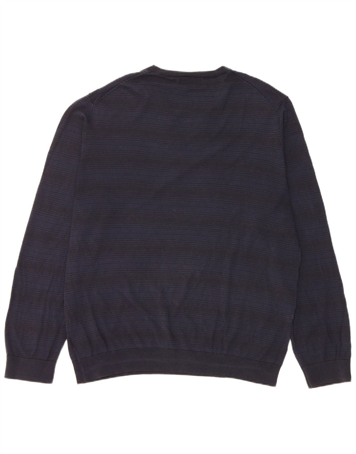 Marks & Spencer Ανδρικό πουλόβερ με αυτόγραφο Crew Neck Jumper Large Navy Blue
