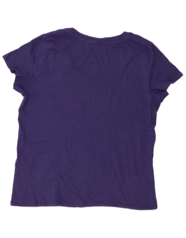 Nautica Γυναικείο T-Shirt Top UK 14 Medium Navy Blue βαμβακερό