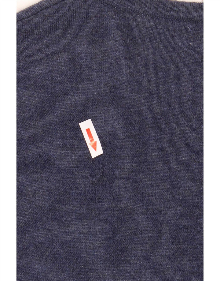 Γυναικείο πουλόβερ με ζακέτα Fat Face UK 10 Small Navy Blue Wool