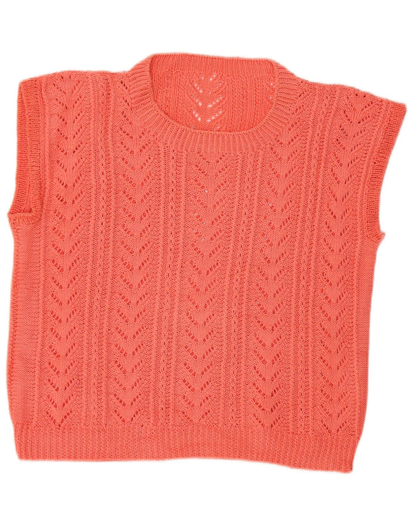 VINTAGE Γυναικείο Γιλέκο Tank Top UK 12 Medium Pink