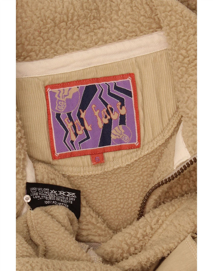 Fat Face Ανδρικό Polartec με φερμουάρ Fleece Jumper Μικρός μπεζ πολυεστέρας