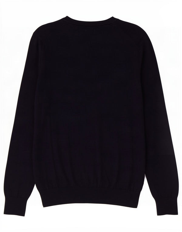 Γυναικείο πουλόβερ Reiss με V λαιμόκοψη UK 14 Medium Navy Blue Wool