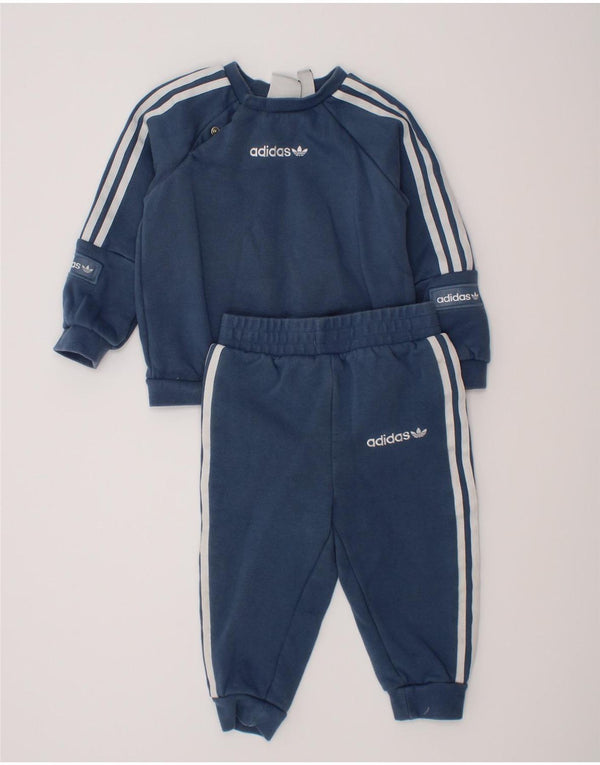 Adidas Baby Boys Graphic Ολόσωμη φόρμα 12-18 μηνών μπλε βαμβακερή