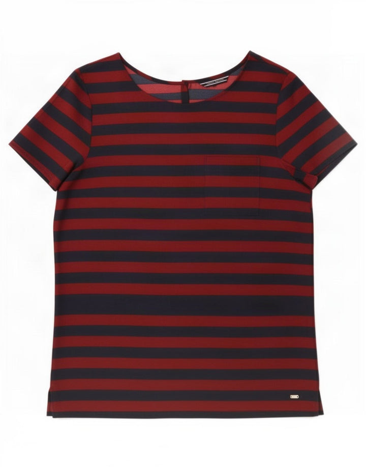 Tommy Hilfiger Γυναικεία Μπλούζα Τοπ US 8 μεσαίου κόκκινου ριγέ πολυεστέρα