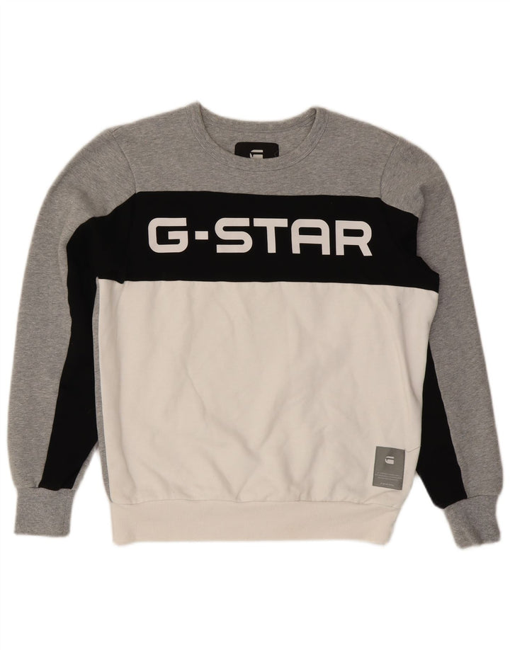 Ανδρικό γραφικό φούτερ G-STAR Jumper Μεσαίου Γκρι χρώματος πολυεστέρας
