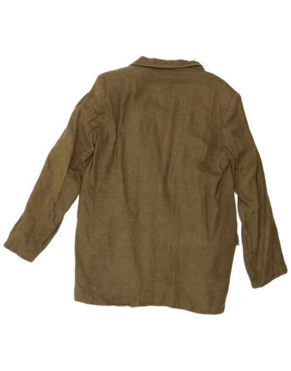 Zara Γυναικείο Open Blazer Jacket UK 16 Large Khaki Lenn