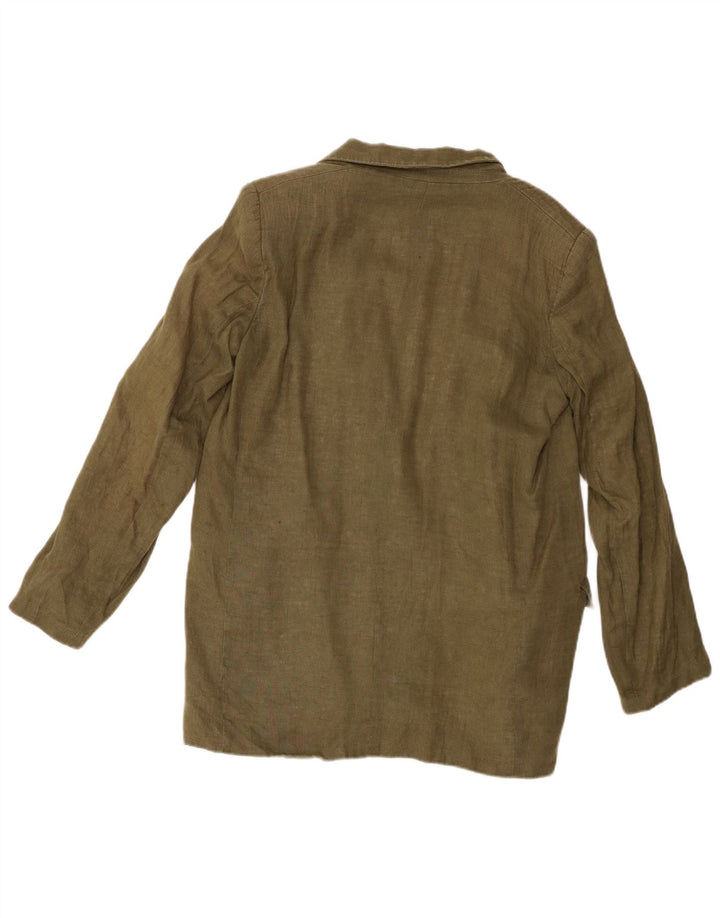 Zara Γυναικείο Open Blazer Jacket UK 16 Large Khaki Lenn