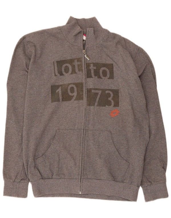 Γυναικεία φόρμα γραφικών Lotto Top Jacket UK 16 Large Grey Cotton