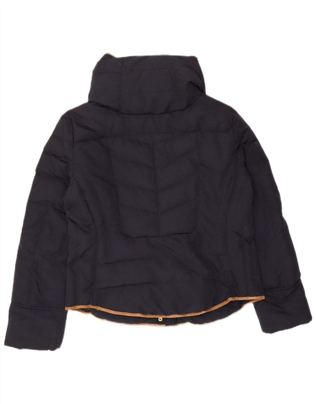 Zara Γυναικείο μπουφάν με κουκούλα UK 18 XL Navy Blue Polyester