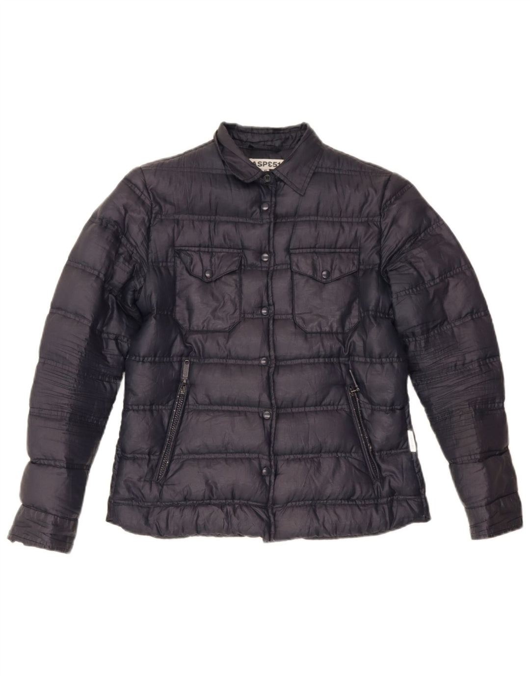 Aspesi Γυναικείο μπουφάν UK 12 Medium Navy Blue Polyester