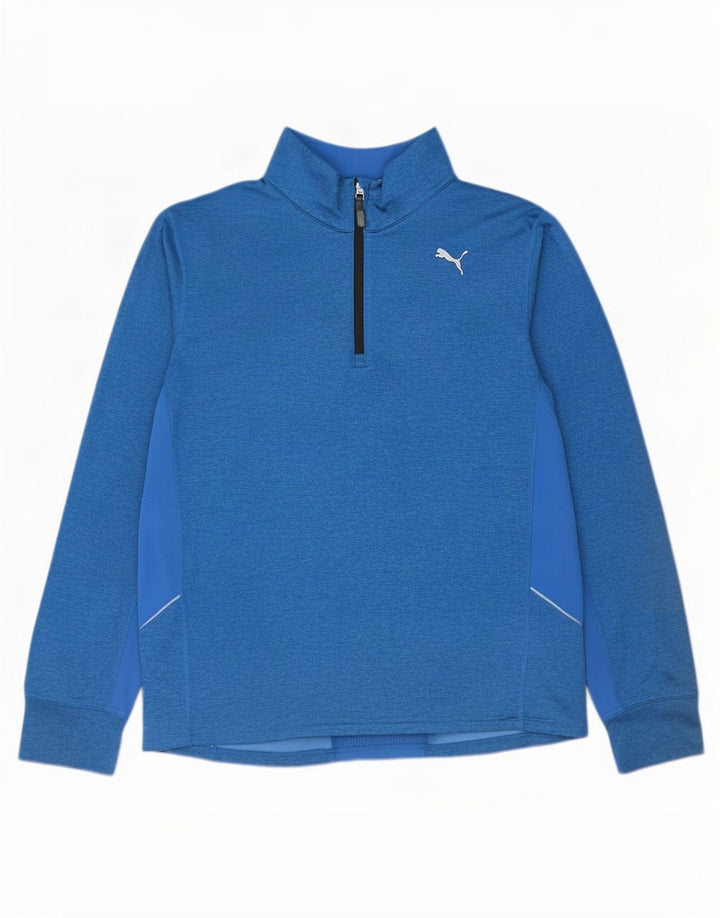 Ανδρική φόρμα πουλόβερ με φερμουάρ Puma Top Large Blue Colourblock