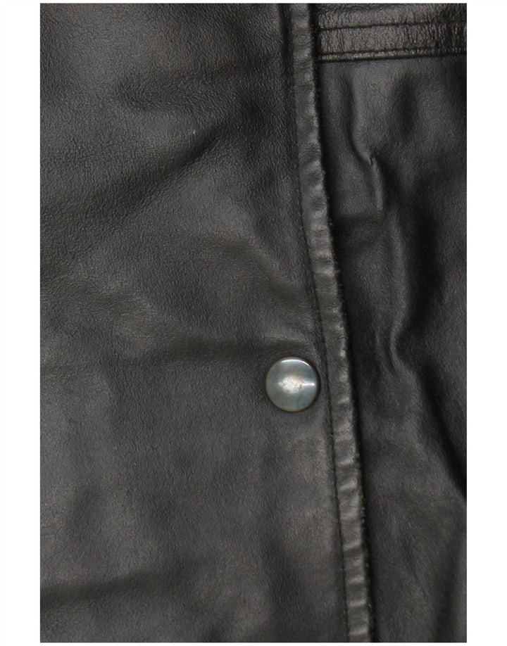 La Griffe Γυναικείο Δερμάτινο Παλτό IT 54 3XL Μαύρο Δερμάτινο