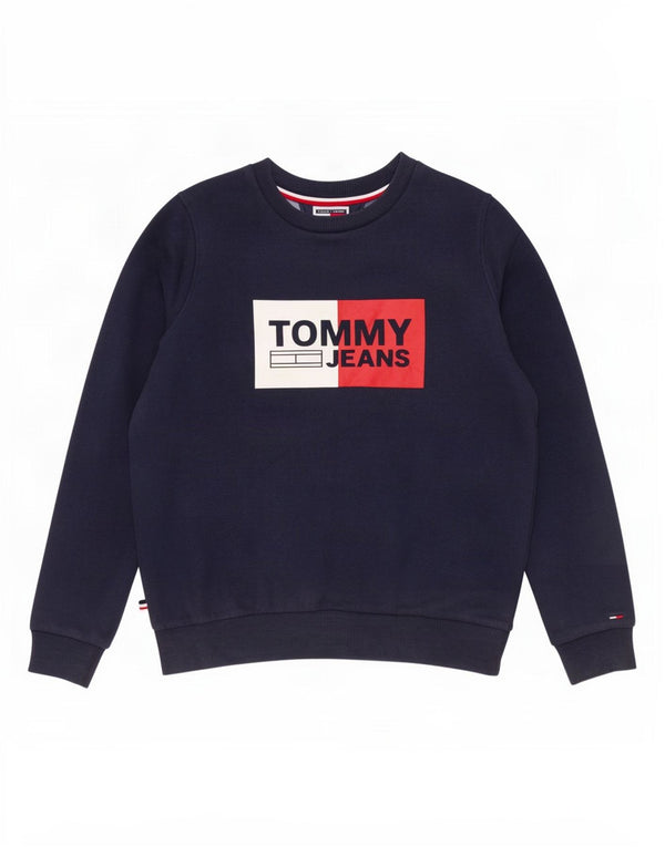 Γραφικό ανδρικό φούτερ Tommy Hilfiger Jumper Small Navy Blue Cotton