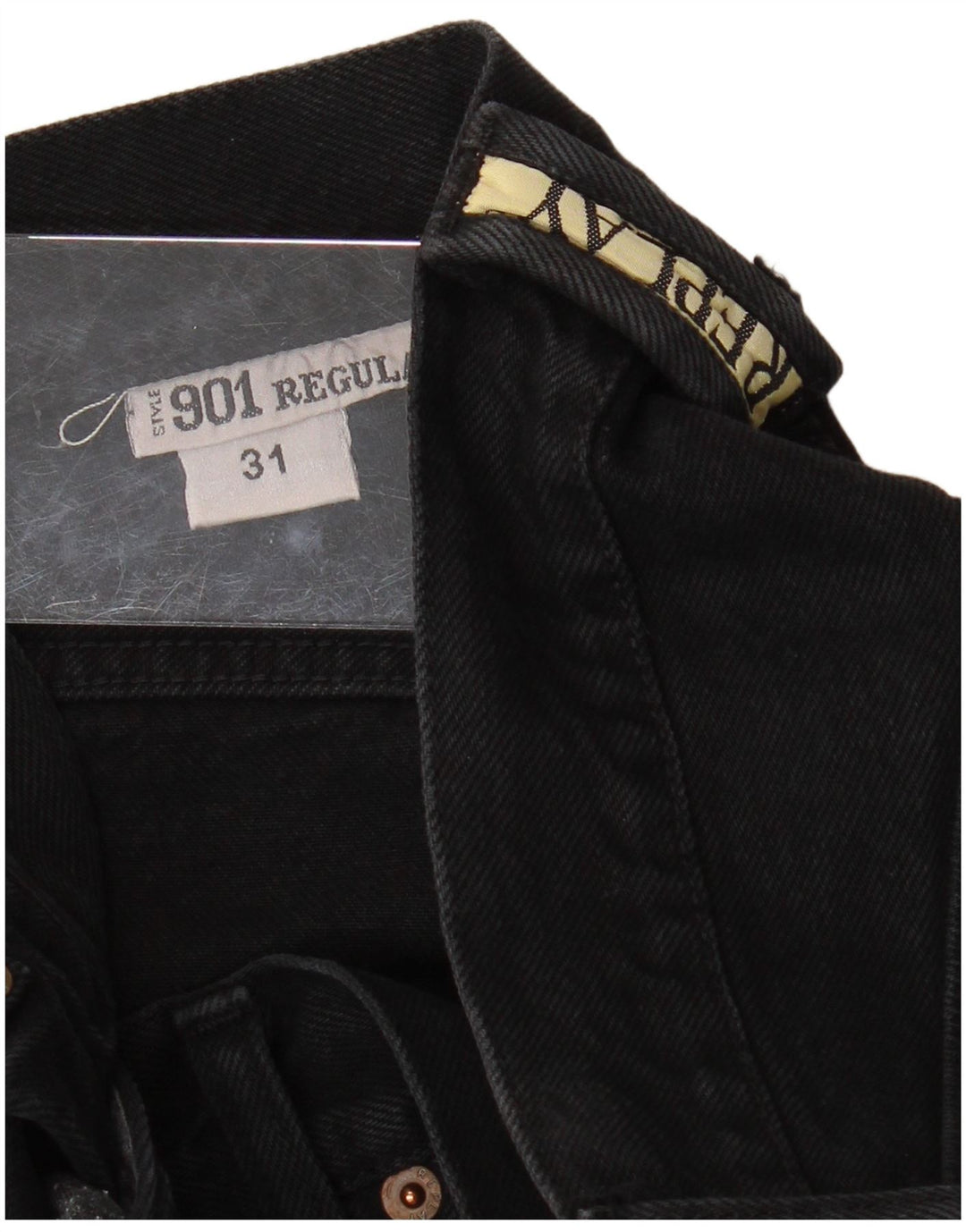 REPLAY Ανδρικό 901 Regular Fit Straight Jeans W31 L32 Μαύρο βαμβακερό