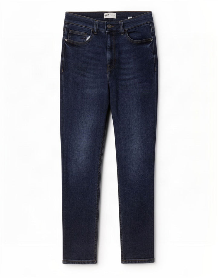 Zara Γυναικείο Slim Jeans Medium W28 L27 Μπλε βαμβακερό