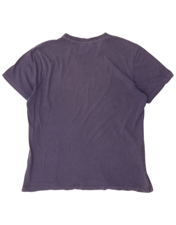 Ανδρικό γραφικό T-Shirt Kappa Top Large Navy Blue από βαμβάκι