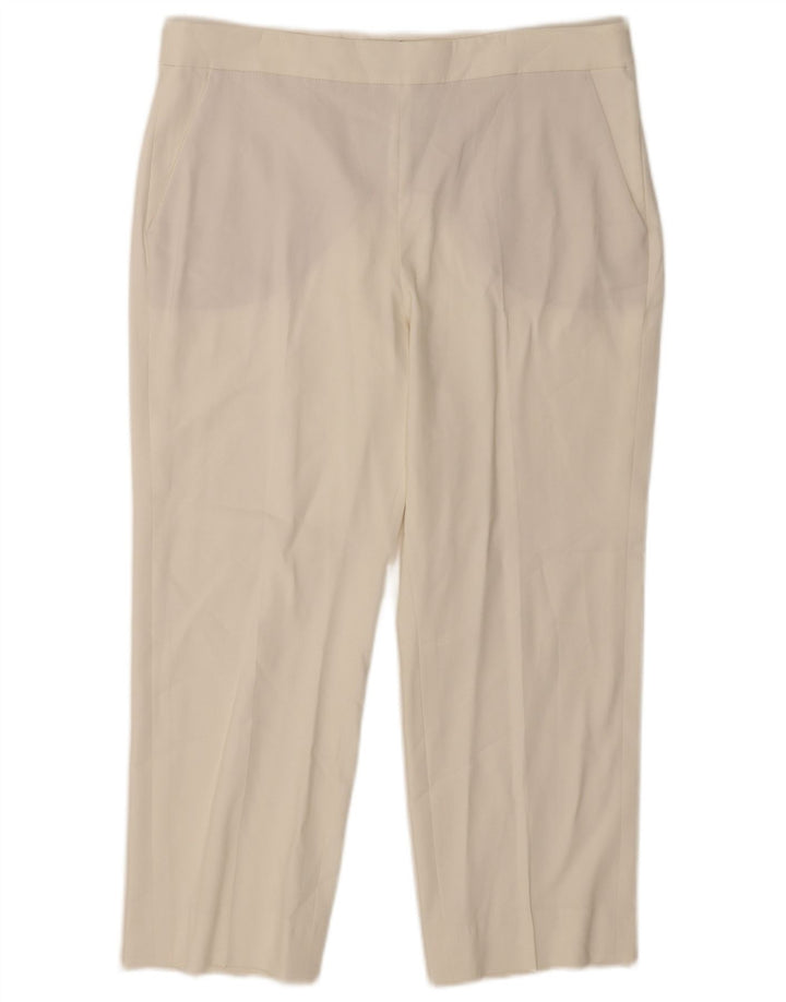 Massimo Dutti Γυναικείο παντελόνι Capri EU 42 Large W32 L23 White Viscose