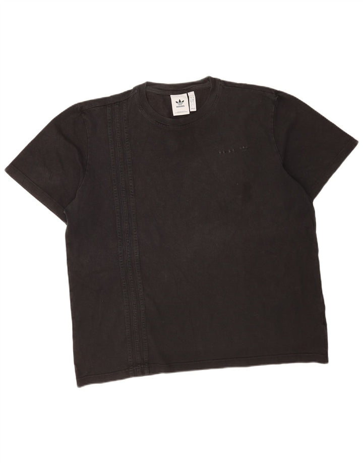 Ανδρικό T-Shirt Adidas Top μεγάλο μαύρο βαμβακερό