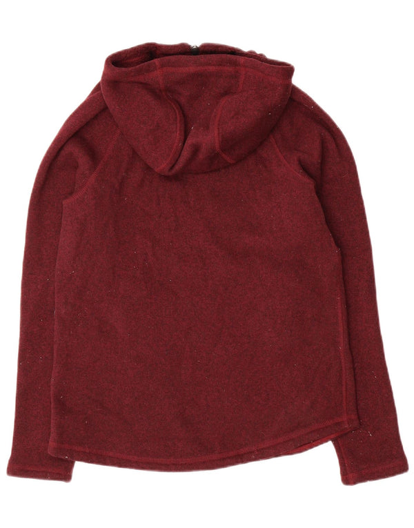 The North Face γυναικείο Sherpa Hoodie Jumper UK 6 XS Burgundy Flecked