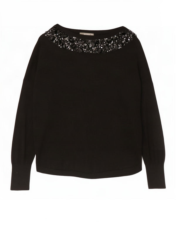 Γυναικείο πουλόβερ Oasis Boat Neck Jumper UK 14 Medium Black Viscose