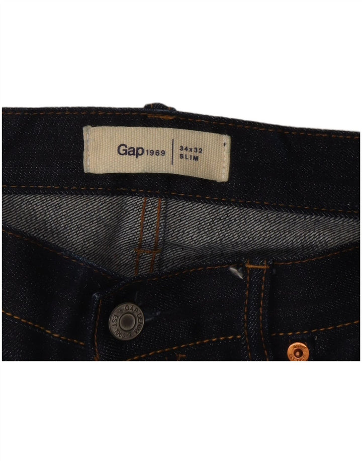 Ανδρικό τζιν Gap Slim W34 L32 Navy Blue Cotton