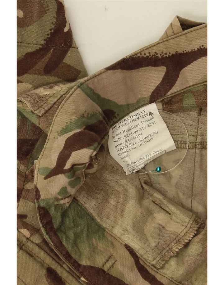 Vintage Ανδρικό ίσιο παντελόνι Cargo W30 L32 Khaki Camouflage Polyester