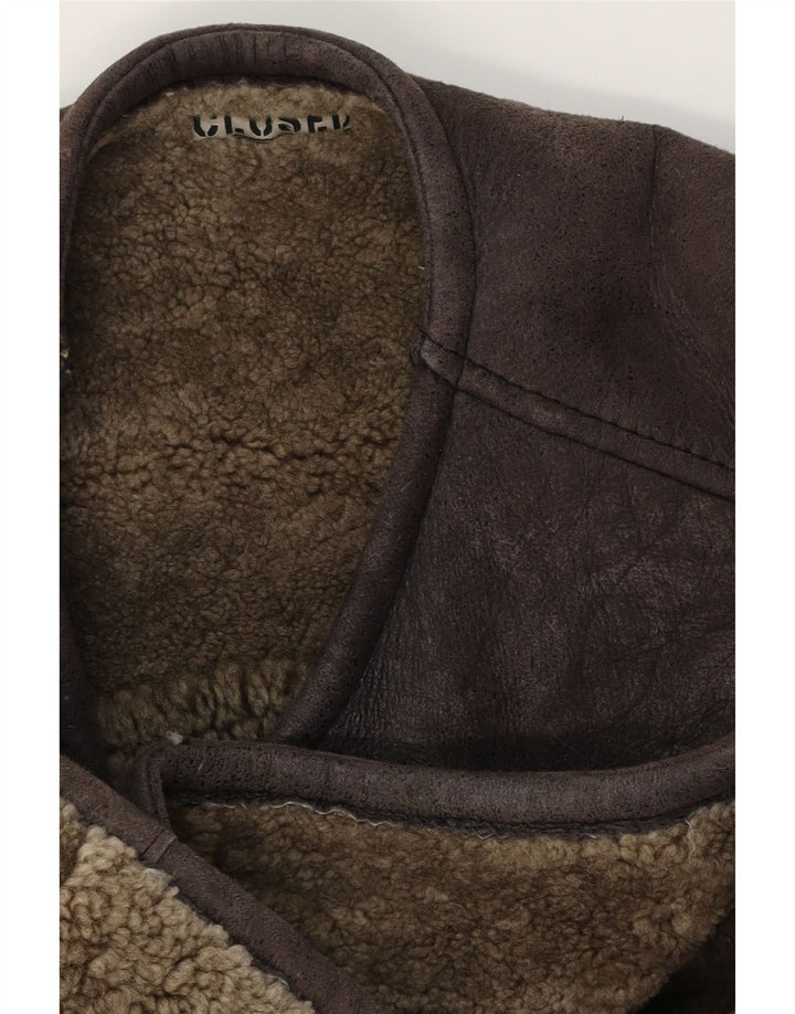 Κλειστό Ανδρικό Shearling Gilet XL Brown