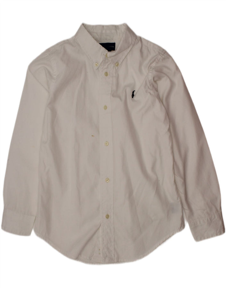 Ralph Lauren Boys πουκάμισο 6-7 ετών Λευκό βαμβακερό