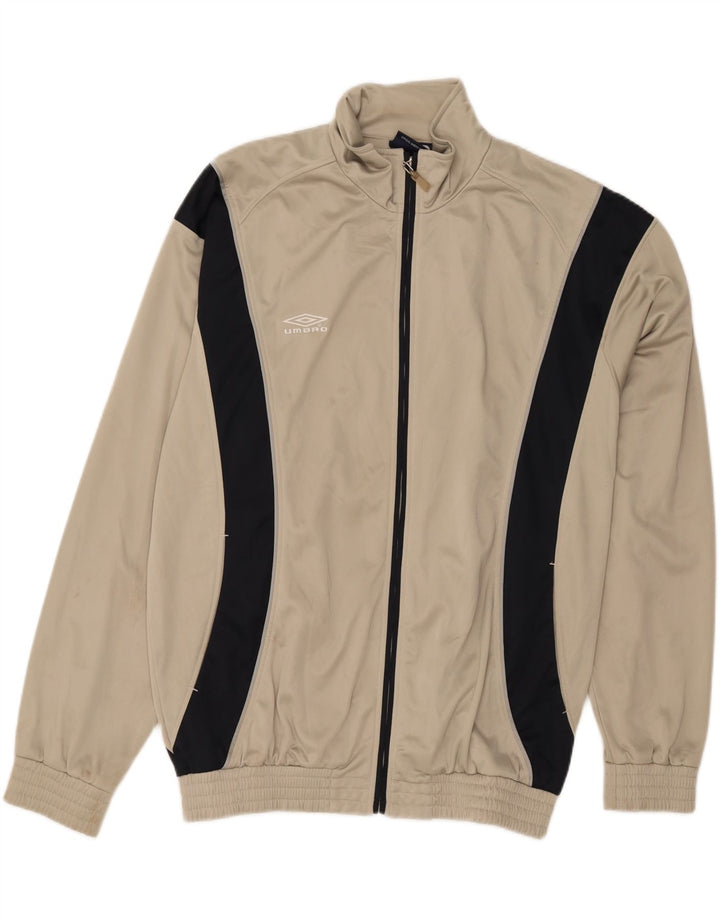 UMBRO Mens Tracksuit Top Jacket UK 44/46 XL Beige Colourblock Polyester Vintage Umbro and Second-Hand Umbro from Messina Hembry 