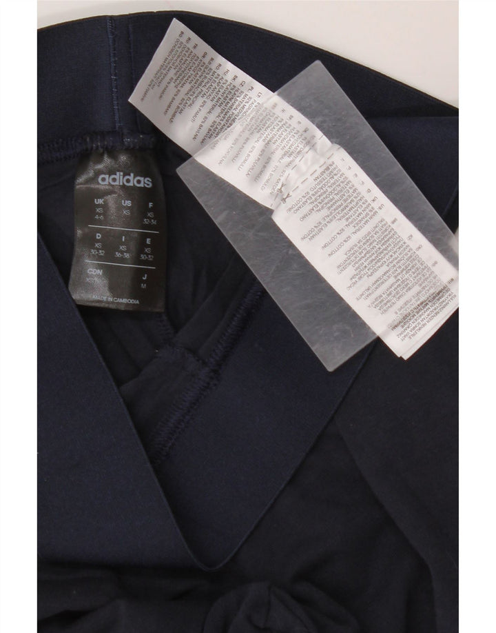 Γυναικείο κολάν ADIDAS UK 4/6 XS Navy Blue Cotton