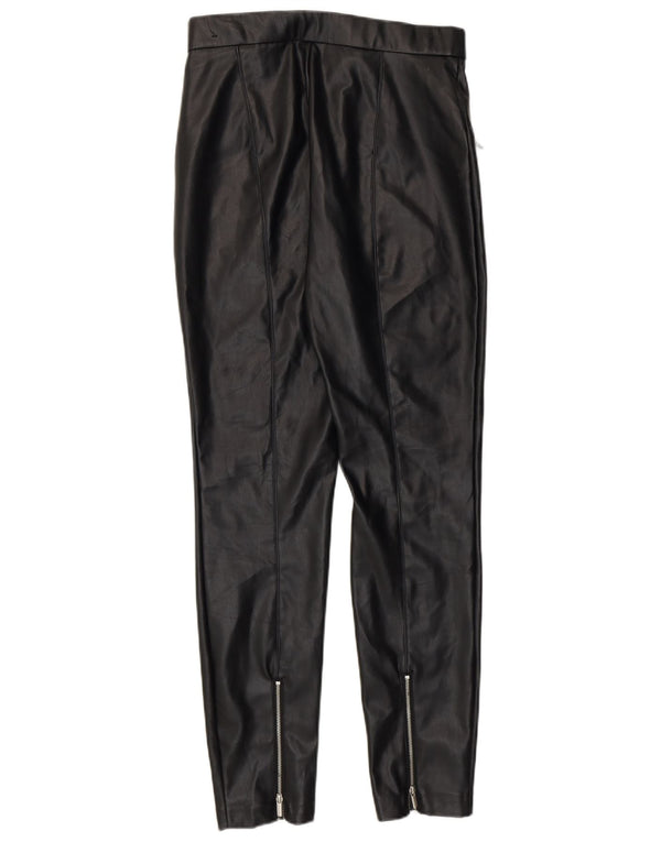 Zara Γυναικείο Skinny Παντελόνι από Faux Leather Medium W28 L28 Μαύρο Πολυουρεθάνη