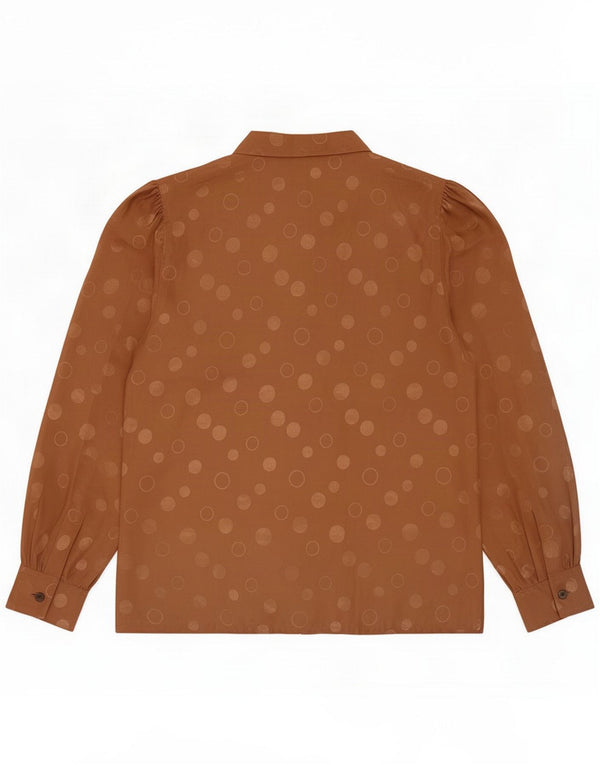 Julietta Womens Shirt Blouse EU 36 Small Brown Spotted Polyester