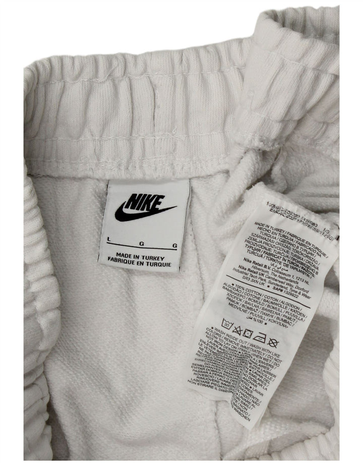 Ανδρική φόρμα Nike Παντελόνι Joggers μεγάλο λευκό βαμβακερό