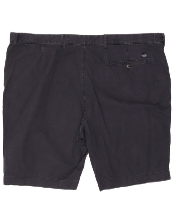 Marks & Spencer Ανδρικό σορτς Chino με κανονική εφαρμογή W48 4XL Navy Blue Cotton