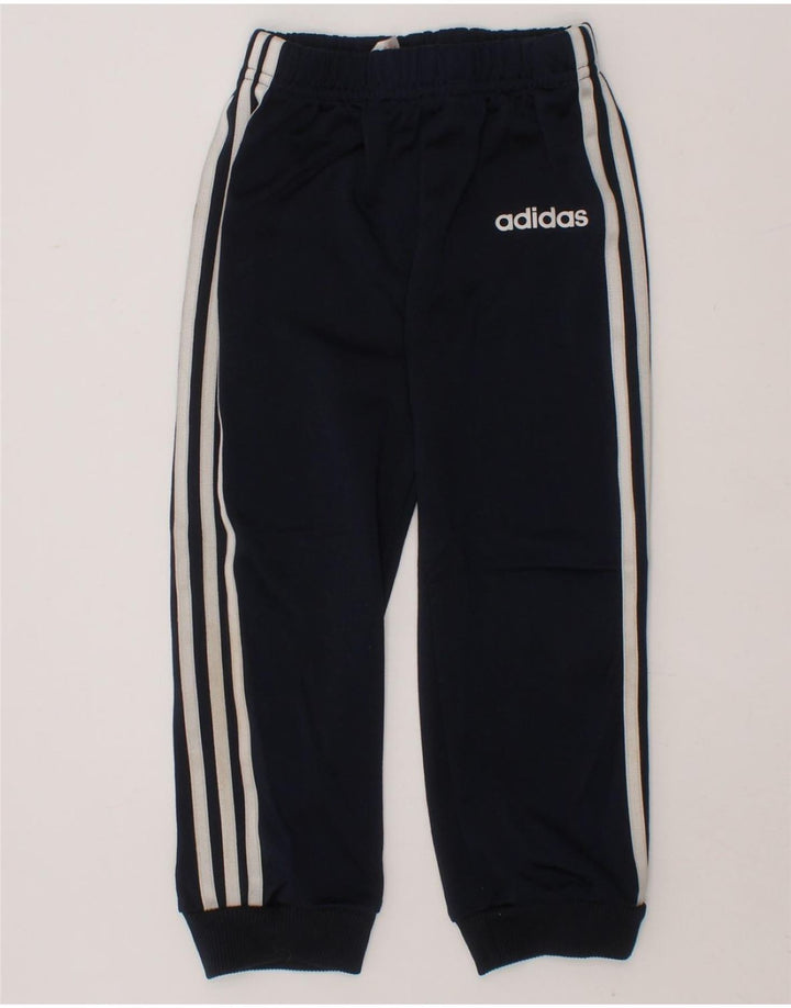 ADIDAS Boys Tracksuit Trousers Joggers 2-3 Years  Navy Blue Polyester Vintage Adidas and Second-Hand Adidas from Messina Hembry 