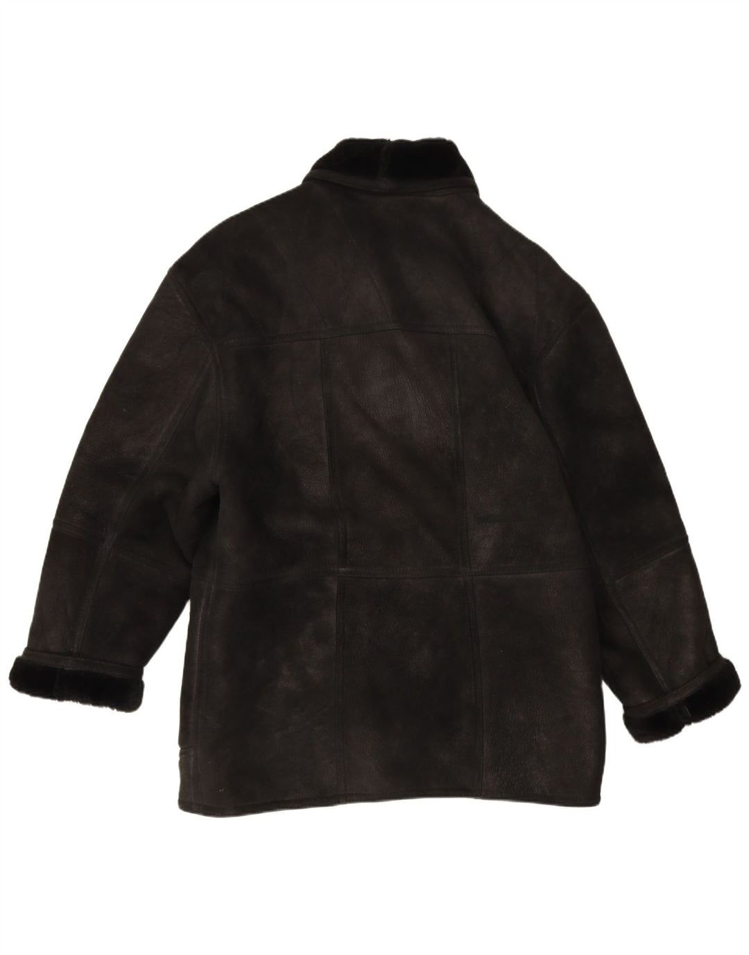 Vintage Ανδρικό Shearling Jacket IT 54 2XL Black Shearling