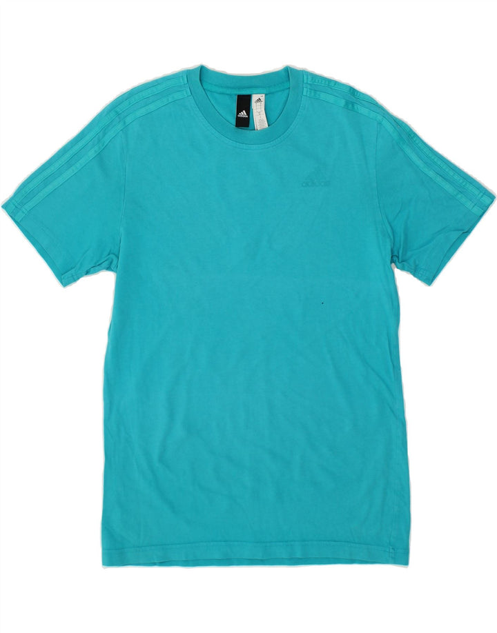 ADIDAS Mens T-Shirt Top Small Blue Cotton Vintage Adidas and Second-Hand Adidas from Messina Hembry 