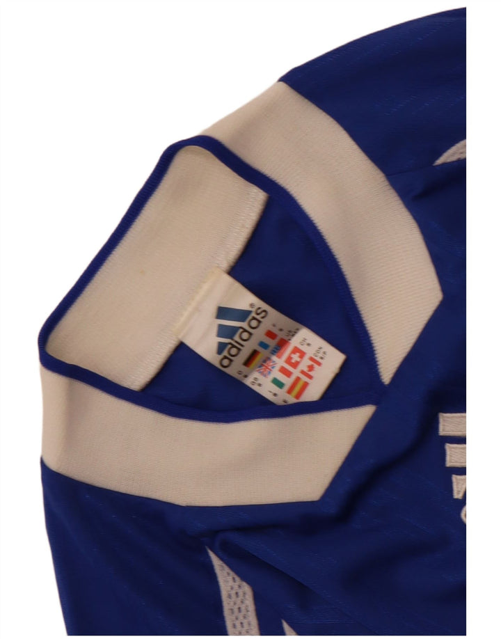 Ανδρικό T-Shirt Adidas Top Small Blue Colourblock Polyester