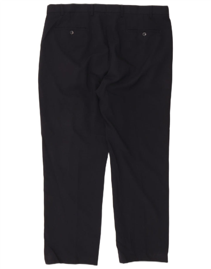 Marks & Spencer Ανδρικό ίσιο παντελόνι Chino W42 L29 Navy Blue Polyester