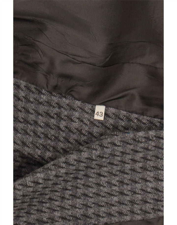 Vintage γυναικείο σακάκι 2 κουμπιών IT 43 Medium Grey Houndstooth
