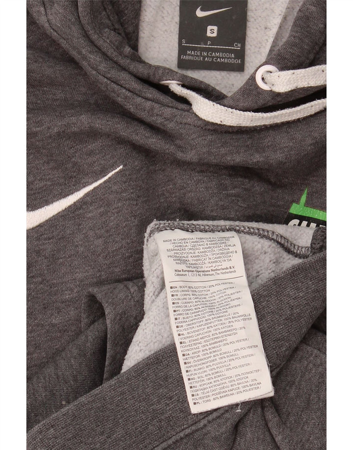 NIKE Mens Graphic Hoodie Jumper Small Grey Cotton Vintage Nike and Second-Hand Nike from Messina Hembry 