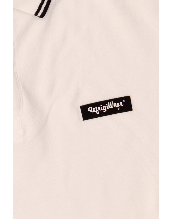 Ανδρικό πουκάμισο πόλο Refrigiwear, μεσαίο λευκό βαμβακερό