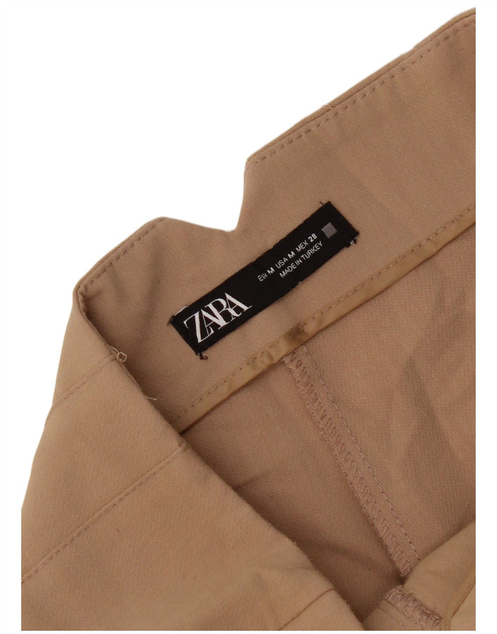 Zara Γυναικείο κοστούμι κωνικό παντελόνι Medium W28 L26 Beige
