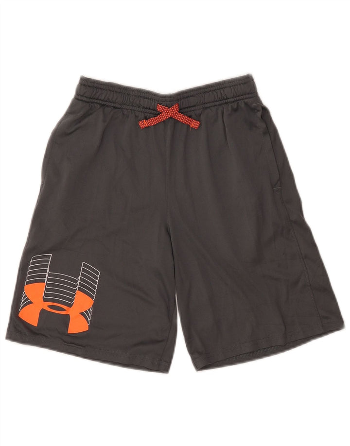 UNDER Armour Boys Heat Gear Graphic Sport σορτς 9-10 ετών Μεσαίο γκρι