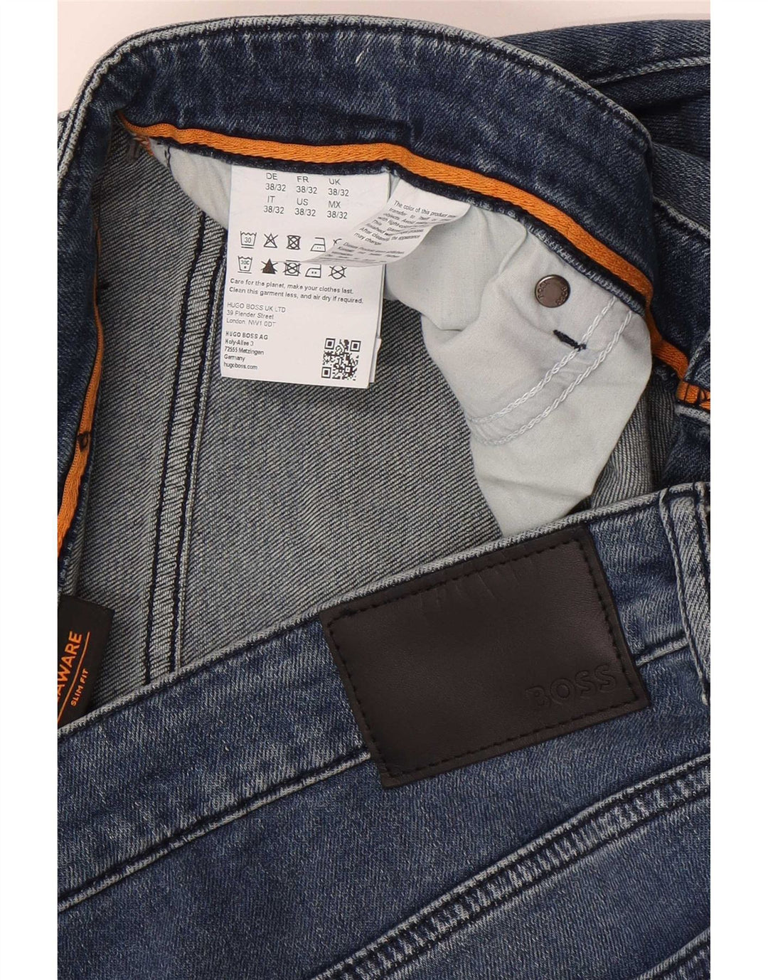 Hugo Boss Ανδρικό Delaware Slim Jeans W38 L32 Μπλε βαμβακερό
