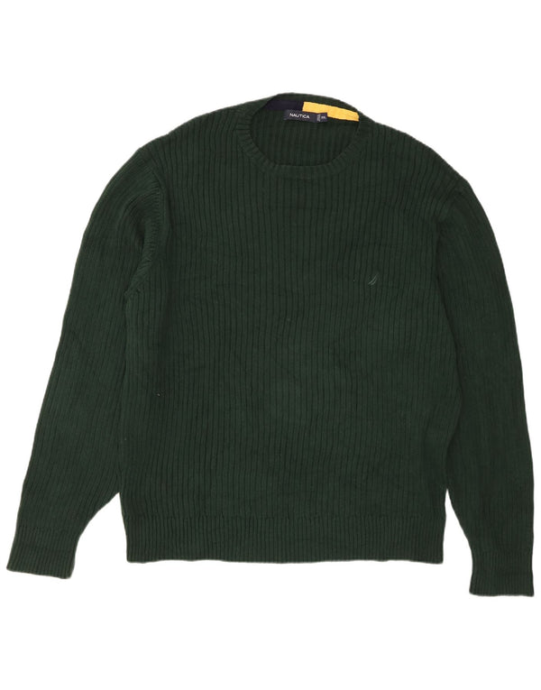 Ανδρικό πουλόβερ Nautica Crew Neck Jumper 2XL Πράσινο βαμβακερό