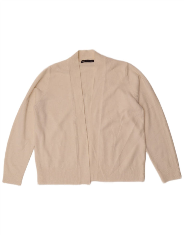 Marks & Spencer Γυναικεία ανοιχτή ζακέτα πουλόβερ UK 14 Medium White